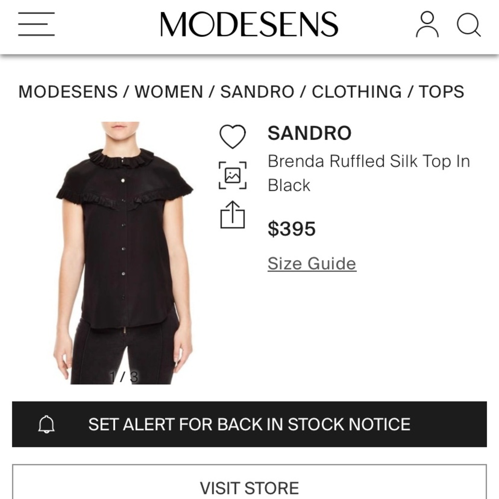 Black Sandro top